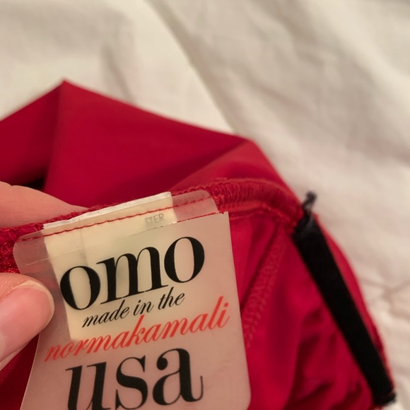 Red Norma Kamali Sweetheart Strapless Dress - Picture 6 of 6